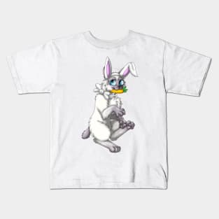 Bobtail BunnyCat: Lilac Point (White) Kids T-Shirt